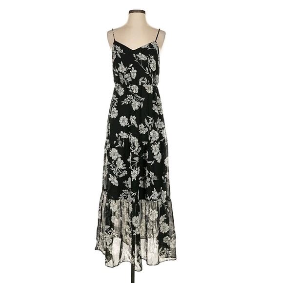 J. Crew Mercantile Tiered Maxi Dress in Black Daisy Floral Sz 4 (Y - Picture 3 of 7